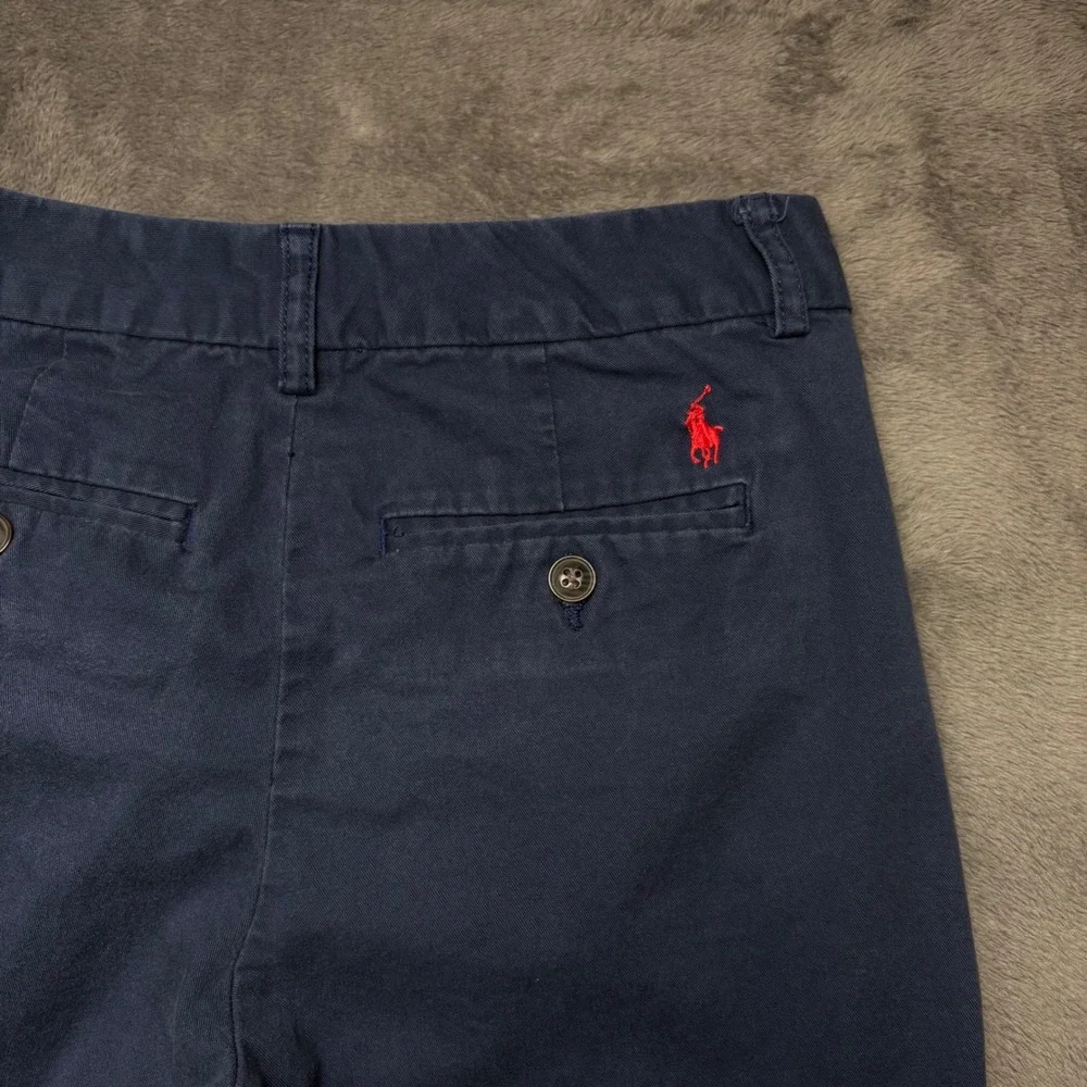 Polo Ralph Lauren Chino Pants Boys 14 Navy Blue Straight Leg Cotton Blend